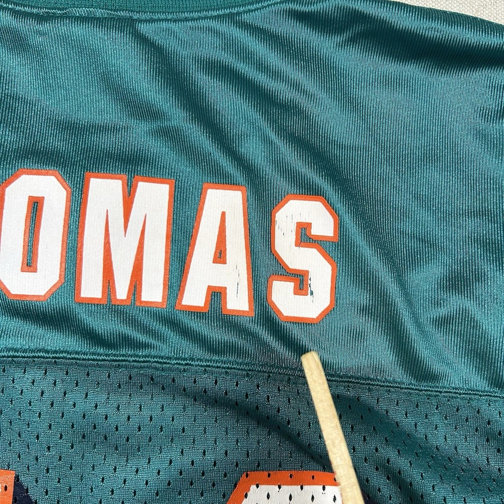 Vintage Reebok Zach Thomas Jersey Youth L (Womens S) Miami Dolphins NFL Football - Picture 6 of 10